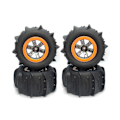 Miniatyrbillede 1 af 5: 4 stk. 110mm Padle Dæk Sne Sand Dæk Hjul Til Xinlehong 9125 9116 9155 144001 124019 104009 Rc C [DB] BlackOrange