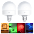 Miniatyrbild 2 av 5: USB Uppladdningsbar Glödlampa med Fjärrkontroll Timer Dimbar Lätt att Installera Batteridriven E27 Glödlampa RGB Lampa [db] White