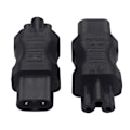 Miniatyrbillede 3 af 5: Letvægts Han-Hun Adapter C7 til C8 Lige Adapter C8 til C13/C8 til C15 db C8 to C7