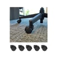 Miniatyrbillede 2 af 5: 5 stk. 2 tommer sorte kontorstolshjul - Erstatning for kontorstolshjul - Heavy Duty-erstatning til trægulve/tæpper
