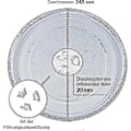 Pikkukuva 5 / 5: 24,5 cm universaali mikroaaltouunin pyörivä lasilevy 3 kiinnikkeellä - ZZY [DB]
