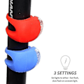 Miniatyrbilde 4 av 5: 16/24 stk. LED Sykkellys, Clip-On Sykkellykter, Front- og Bakre Silikon LED Sykkellyssett, Vanntett Sykkel Frontlykt Baklykt Sikkerhet For [db] 24pcs red and black