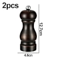 Pikkukuva 2 / 5: Suola- ja pippurimyllysetti, manuaaliset pippurimyllyt säädettävällä karkeudella, uudelleentäytettävät maustemyllyt db brown 5 inch