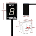 Miniatyrbillede 4 af 4: Gearindikator til motorcykel Yamaha R6 Xj6 Fz6 Fz8 R1 Fz400 Fzs Xjr400 Fz1 Mt01 Mt-03 Fz16 Fjr1300 Xjr 1300 Xvs950a [Db] Gear display-Green