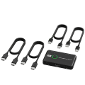 Miniatyrbilde 4 av 5: 4K KVM-svitsj USB-kompatible svitsjer for 2 datamaskiner Del tastatur, mus, skriver og skjerm, Su [DB]