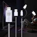 Miniatyrbild 2 av 5: Db -usb Typ C till 3 i 1 2k Hdtv Tv-kontakt Usb-adapterkabel för bildskärm Ipad Android Smartphone