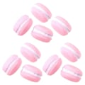 Miniatyrbild 1 av 5: Simulerings Macaron Tårta Artificiell Harts Mat Leksaker 10 Stk Falsk Matmodell [DB] Pink