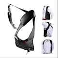 Miniatyrbillede 1 af 5: Mænd Rejse Anti Tyveri Skjult Underarm Skuldertaske Sort Nylon Lomme Mp3 Pas Pas Mobiltelefon Opbevaring Organizer DB