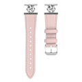 Miniatyrbillede 1 af 3: Til Garmin Vivomove Luxe/ Garminmove Luxe Urrem Ægte Koskind Læder Blomsterdekoration Justerbar Rem [db] Pink