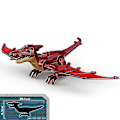 Miniatyrbillede 1 af 5: 1 stk Jurassic Big Size Dinosaur Byggeklodser T-rex Quetzalcoatlus Baryonyx Actionfigurer Børn Legetøj Gaver Gaver [DB] Pterosaur C