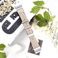 Miniatyrbilde 3 av 4: For Fitbit Charge 2 Ekte Lær Klokkereim Erstatning Armbånd - Kaffe [DB] Multicolor Beige