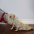 Miniatyrbilde 2 av 4: Unisex Jule-Strikket Krokodillehode Sokker Morsomme Varme Midt-Kalv Sokker db Chameleon