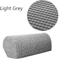 Miniatyrbilde 4 av 4: 2 stk./sett Sofa Armlenebeskyttere For LeneStoler, Sofaer, Sklisikre Armlenetrekk til LeneStoler Elastisk Stol Sofa Armbeskytter Stretch db Light grey