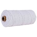 Pikkukuva 1 / 5: 3mm 100m Makrameelanka, 4-säikeinen kierretty puuvillalanka Luonnonpuuvillaköysi (beige) (d-583-a) CY [DB] White