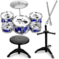 Miniatyrbillede 2 af 2: Trommesæt til børn Jazz trommesæt til småbørn Trommesæt med skammel Percussion Musikinstrumenter Trommesæt Legetøj Db As Shown