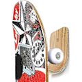 Miniatyrbillede 3 af 5: Skateboard Vægbeslag Træ Skateboard Hænger Holder Stativ Display-MEINI [db]