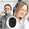 Miniatyrbillede 4 af 5: 30 stk. Skum Mikrofon Vindskærm, Mini Størrelse Revers Headset Mikrofon Skum Covers til Headset Mikrofon [db] Black