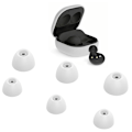 Miniatyrbillede 1 af 3: 6 stk. udskiftningsørepropper i blødt silikone til Samsung Galaxy Buds2 DB White Style A