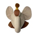 Miniatyrbild 1 av 4: DB Väggmonterad 3d Djur Elefant Huvud Plysch Fylld Docka Barnrum Vägg Häng Dekor Coffee