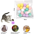Miniatyrbild 3 av 5: 20 stycken leksaksbollar för katter, Pompom Cat Plyschboll Päls Katt Elastisk Boll för Katter [DB]