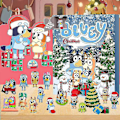 Miniatyrbilde 1 av 5: 24 stk Julekalender med Bluey, 2024, Jul 24 Dagers Nedtelling, Søte Tegneseriefigurer Bluey Valpefigurer Dukke Jule Strømpe {db}
