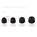 Miniatyrbilde 3 av 5: Myke silikon ørepropp-etui for WF 1000XM5 Antislip myke ørepropper øreproppdeksel [DB] Black