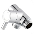 Miniatyrbild 1 av 5: Duscharm Omledningsventil, Badrum Mässing G1/2 3-vägs Duschsystem Komponent Ersättning För Handhållen Fast Spray Duschhuvud A [DB] chrome plated