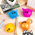 Miniatyrbild 4 av 5: 4 st Stressbollar Splat Pig Jello Pigs Squeeze Frukter Boll Antistress Pig Splat Boll Stress Relief Pig Vattenboll Venting Sticky Pig{ DB}