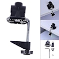 Miniatyrbillede 2 af 5: Beslagklemme DIY fast skrivebordslampe clips fittings skrue kamera flash holder passer til mikrofonstativ skrivebordslampe [DB]