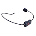 Miniatyrbillede 1 af 5: Sort bærbar FM trådløs mikrofon headset radio megafon til guideundervisning møde forelæsninger forsyninger db Black