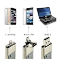 Pikkukuva 5 / 5: 3 in 1 USB-muistitikku Laajennusmuisti OTG Pendrive IPhone IPad Android PC:lle [db] Black 32 GB