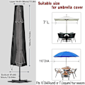 Miniatyrbillede 2 af 4: Patio Paraplyovertræk til udendørs, vandtæt Oxford Heavy Duty stof paraply baldakin dækker fødder udendørs offset paraplyer  [dB}
