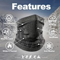 Miniatyrbilde 3 av 5: Vinterpustelig komfortabel termisk strikket skjerf ansiktsdeksel for ski, sykling, jakt, fotturer, klatring løping [DB] 5