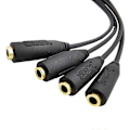 Pikkukuva 5 / 5: Kuulokejakokaapeli, 3,5 mm, 3,5 mm TRS 1 - 4-suuntainen jakokaapeli [db]