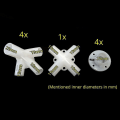 Miniatyrbilde 2 av 4: Reservedeler for 3x3m Paviljong Markise Telt Føtter Hjørne Senterkontakt 25/19mm  [dB} 9pcs