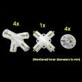 Pikkukuva 2 / 4: Varaosat 3x3m Paviljongin markiisi teltta jalat kulma keskellä liitin 25/19mm  [dB} 9pcs