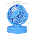 Miniatyrbillede 4 af 5: Mini Bilventilator USB Genopladelig Elektrisk Ventilator 3-Hastigheds Ventilatorer til Biler Lastbiler Busser [db] Black 6000mah