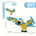 Miniatyrbillede 2 af 5: DIY MINI Byggeklodser Fugleserie Uddannelsesmæssige Samlelegetøj Jule- og Fødselsdagsgaver Til Børn db Flamingo