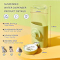 Miniatyrbilde 2 av 5: Kaninvannflaske, 600 ml Hengende Automatisk Vanndispenser Med Gravitasjonsflyt For Kanin Chinchilla Marsvin Ilder [Db] Green