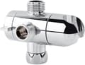 Way Shower Arm Diverter, 1/2\" Vinkelventil Monteringsfäste för Handhållet Duschbadrum Universal Duschkomponenter Krom [DB]