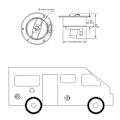 Miniatyrbild 5 av 5: Husvagnstillbehör RV Modifierad Gravitationsvatteninlopp med Låstang Vattentank Inlopp Luck Släpvagn RV [db]