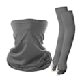 Pikkukuva 1 / 5: Kesäinen auringonsuojapuku Kasvot Kaula Suoja UV-suoja Jää Silkki Jäähdytetty Käsivarret Hihat Pyöräily Kalastus Ulkona (FW) Dark Gray One Size