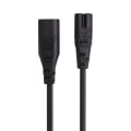 Miniatyrbillede 3 af 5: IEC 60320 C8 stik til C7 hun stik han til hun forlængerledning strømforsyning hovedadapterkabel (30 cm)
