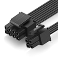Miniatyrbilde 3 av 5: CPU 8-pins Hunn til CPU ATX 8-pins + ATX 4-pins Hann Strømforsyningsadapterkabel Forlengelse {Db} Black