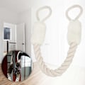 Miniatyrbilde 2 av 4: Dørhåndtak Trekktau Anti-Klype Stropper Stopper Multifunksjonell Hund Fingerbeskytter Dørtau for Soverom Stue db White 60cm