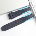 Pikkukuva 2 / 3: Tissot 1853 Racing Series T111417A -kellolle sopiva kumiranneke, tarvikkeet db Light Blue Trim