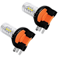 Miniatyrbillede 3 af 3: 2 stk. 80w H15 LED-pærer Hvide Bilforlygtepærer LED-kørelys Pæreudskiftningslampe [db]