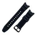 För C Asio SGW-100 Serien Loop-Justerbart Armband Silikonband Ersättningsrem [DB] Black