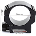 Miniatyrbilde 2 av 5: Scope Mount Ring Lav Profil Heavy Duty Rifle Scope Mount Rings Med 6 Bolter For Weaver Picatinny Rail 230mm [DB]