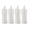 Miniatyrbillede 1 af 5: 4 stk. LED-flammeløse stearinlys, LED-udsalgssøjlelys, batteri inkluderet, dekor til Halloween